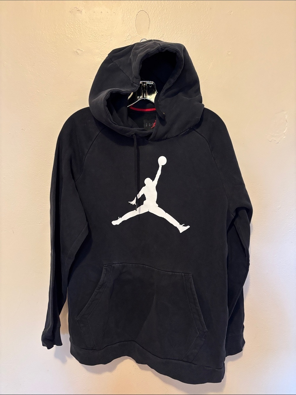 Jordan Men's Black Hoodie with White Jumpman Logo